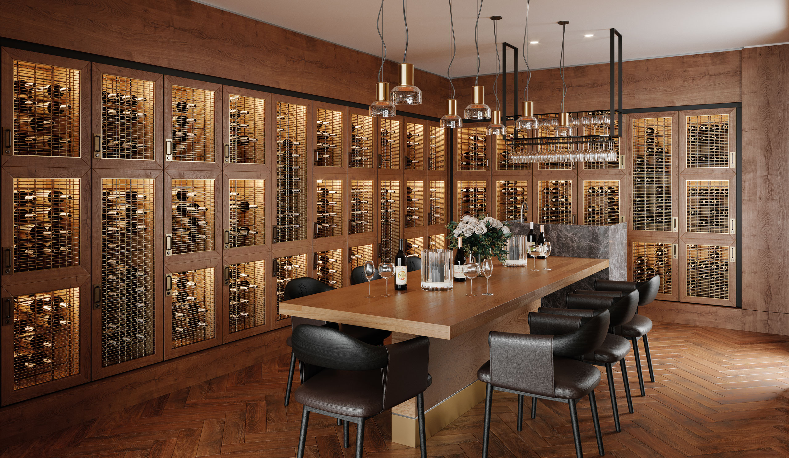 The wine library is the ideal place to store your favourite drop <br> - artist impression