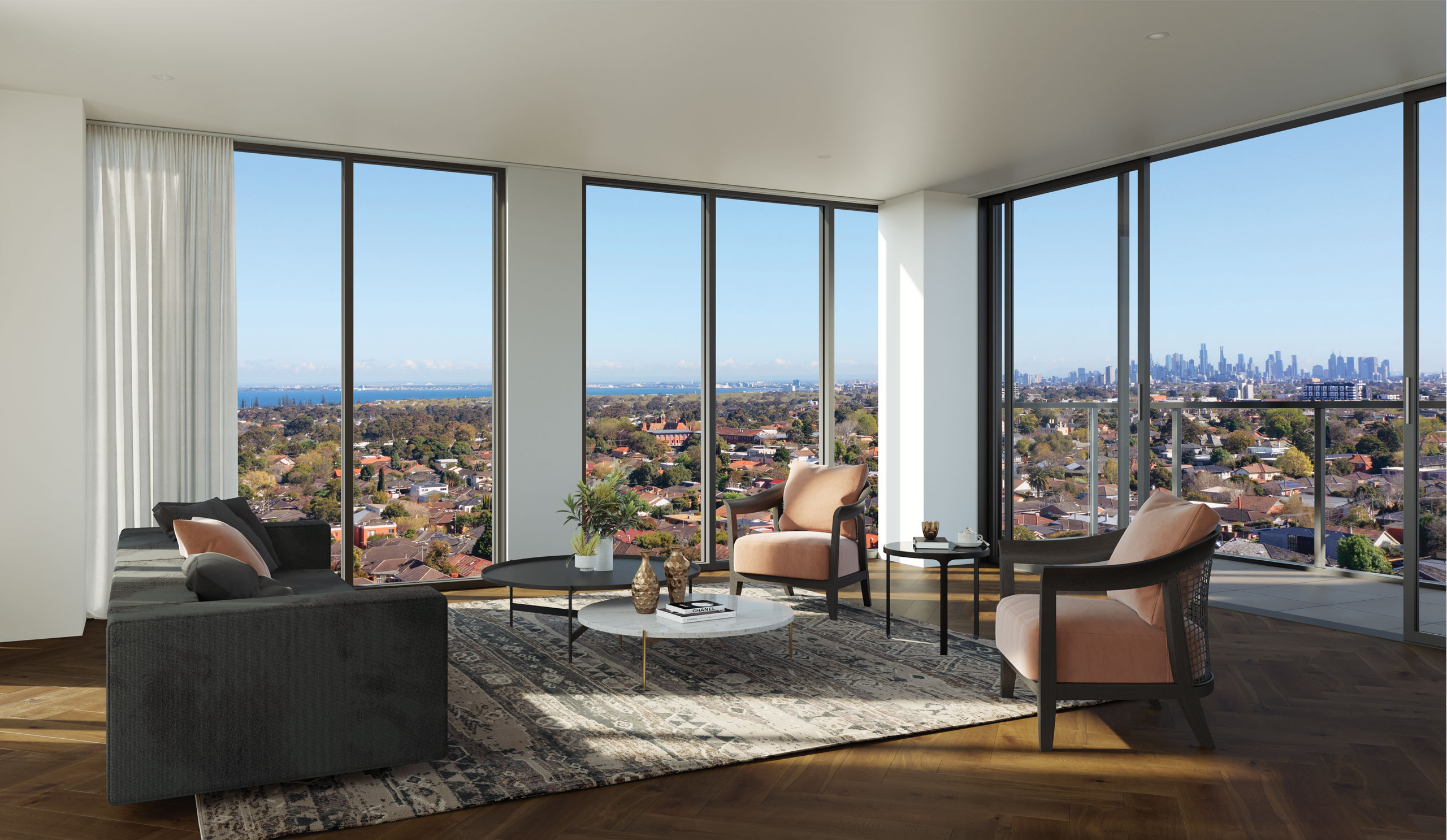 Open up to lots of light and a fabulous view <br> (shown in dark scheme) - artist impression